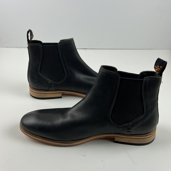 Superdry Men's Meteora Chelsea Boots Black Leather NWOT - Picture 8 of 9